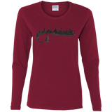 T-Shirts Cardinal / S Wolf Tail Women's Long Sleeve T-Shirt
