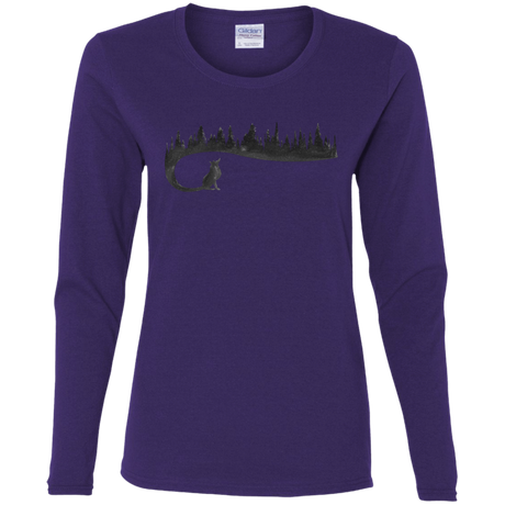 T-Shirts Purple / S Wolf Tail Women's Long Sleeve T-Shirt