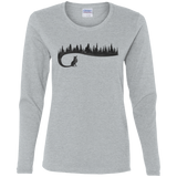 T-Shirts Sport Grey / S Wolf Tail Women's Long Sleeve T-Shirt