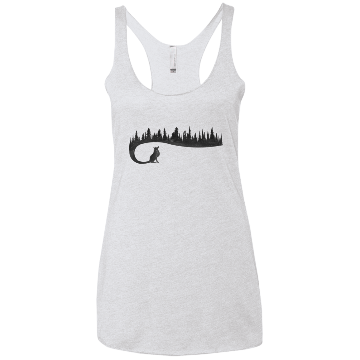Wolf Tail Women's Triblend Racerback Tank