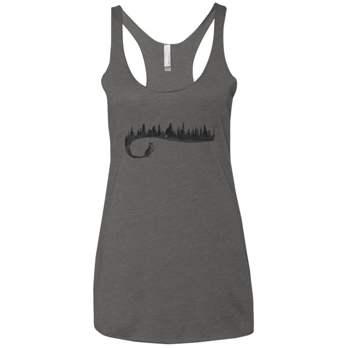 Wolf Tail Women's Triblend Racerback Tank