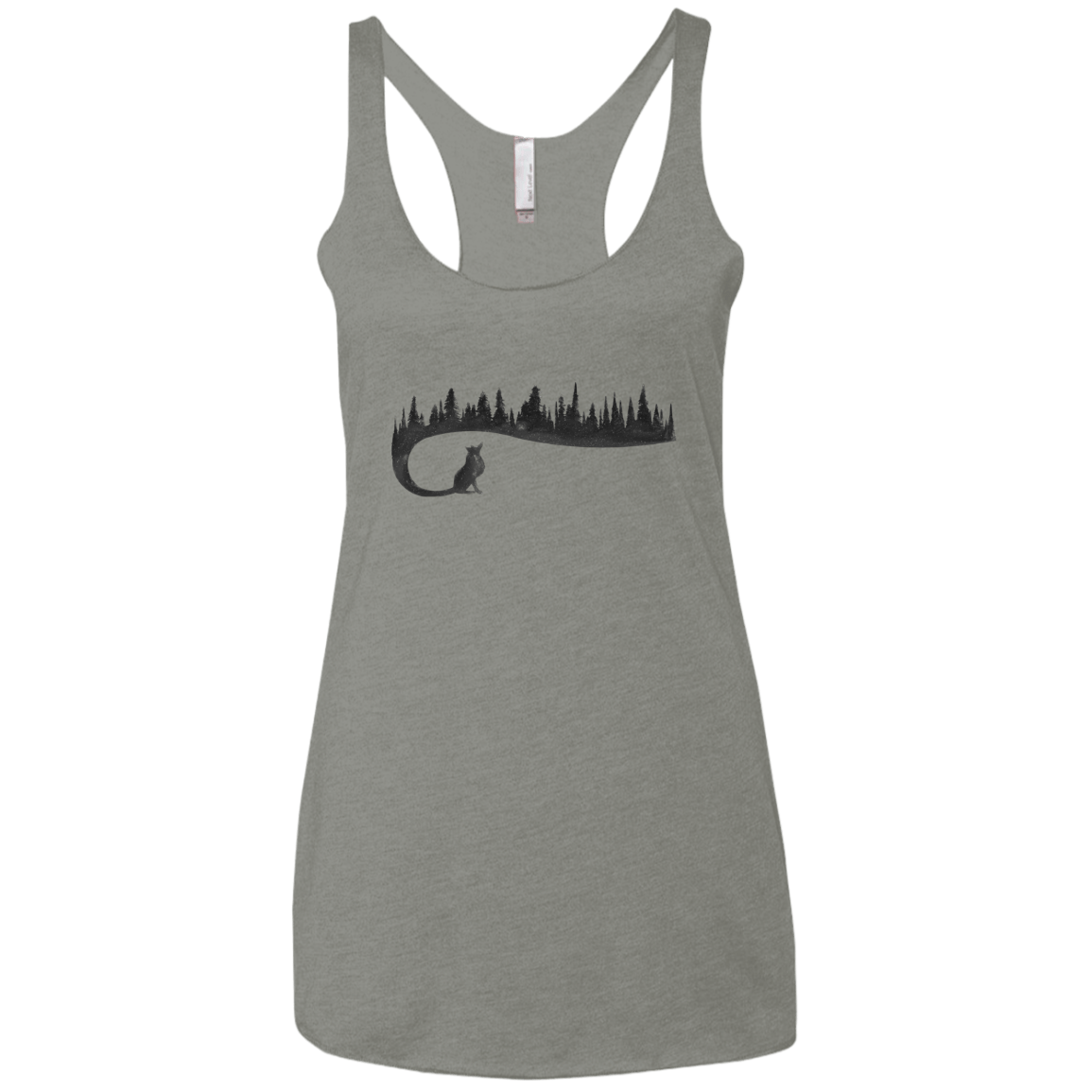 Wolf Tail Women's Triblend Racerback Tank