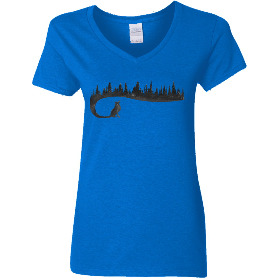 T-Shirts Royal / S Wolf Tail Women's V-Neck T-Shirt