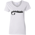 T-Shirts White / S Wolf Tail Women's V-Neck T-Shirt