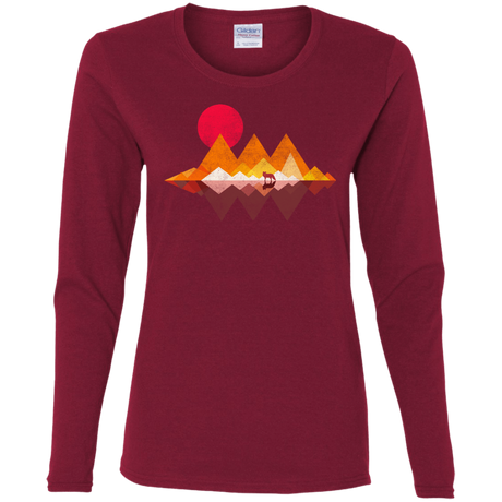 T-Shirts Cardinal / S Wolflands Women's Long Sleeve T-Shirt