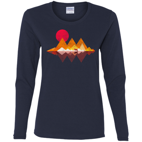 T-Shirts Navy / S Wolflands Women's Long Sleeve T-Shirt