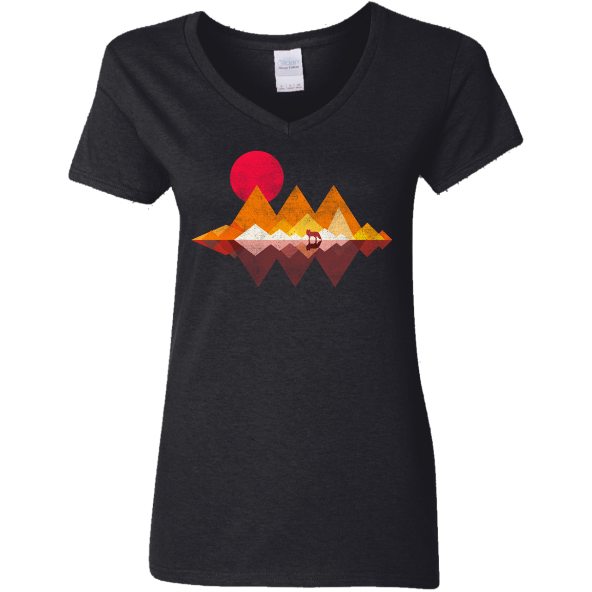 T-Shirts Black / S Wolflands Women's V-Neck T-Shirt