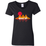 T-Shirts Black / S Wolflands Women's V-Neck T-Shirt