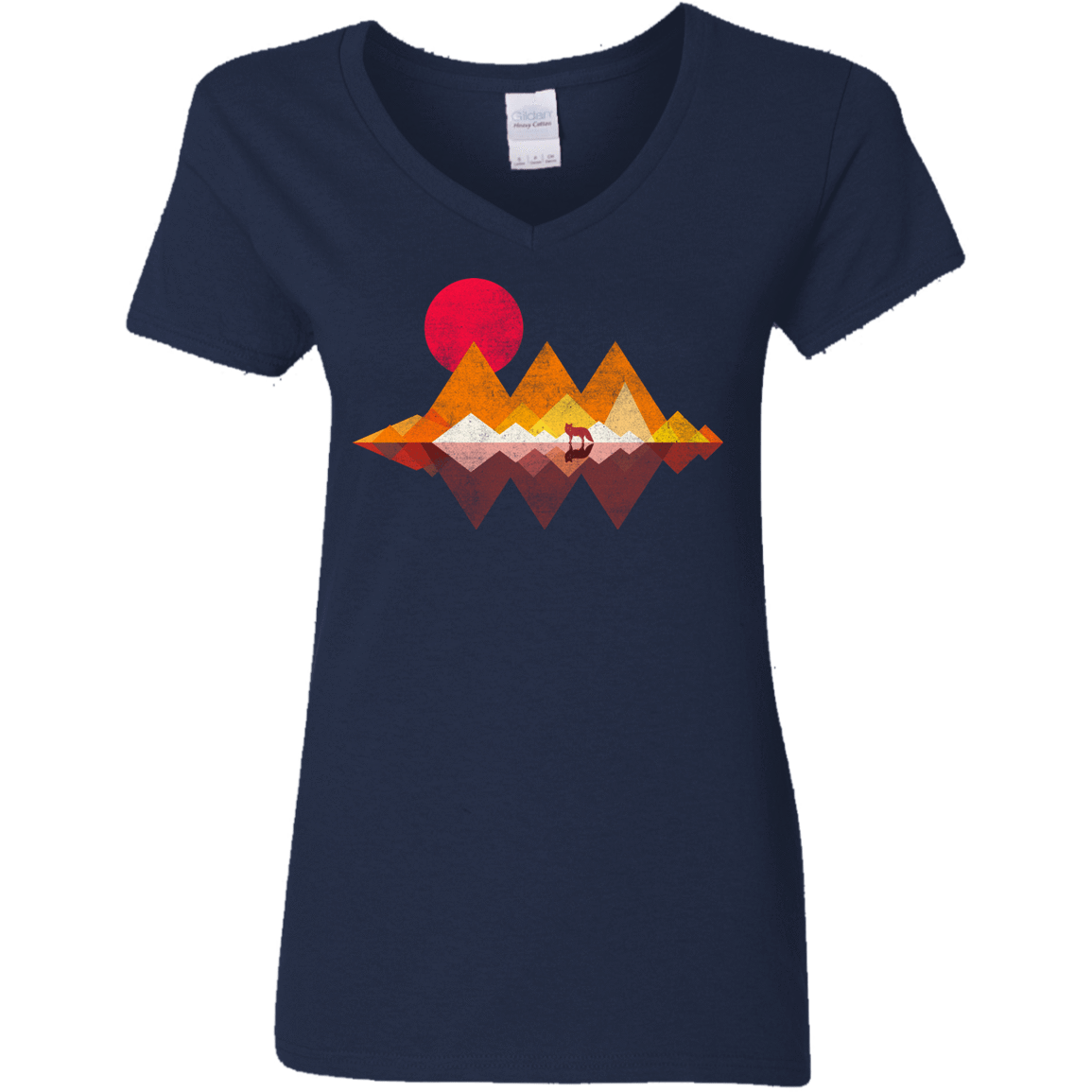 T-Shirts Navy / S Wolflands Women's V-Neck T-Shirt