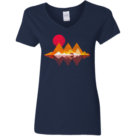 T-Shirts Navy / S Wolflands Women's V-Neck T-Shirt