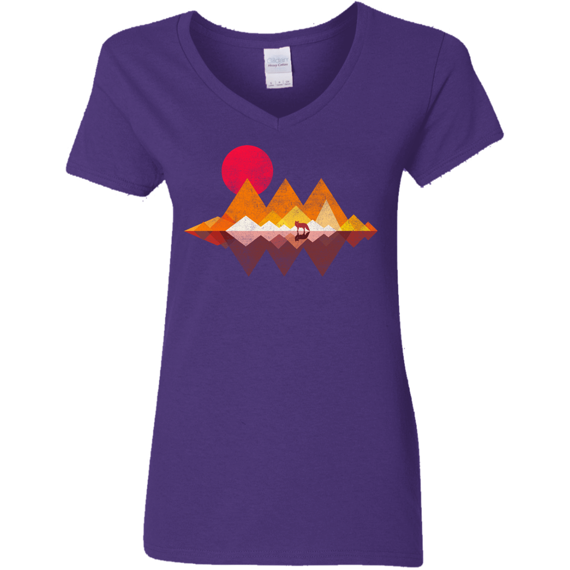 T-Shirts Purple / S Wolflands Women's V-Neck T-Shirt