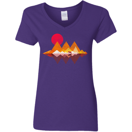 T-Shirts Purple / S Wolflands Women's V-Neck T-Shirt