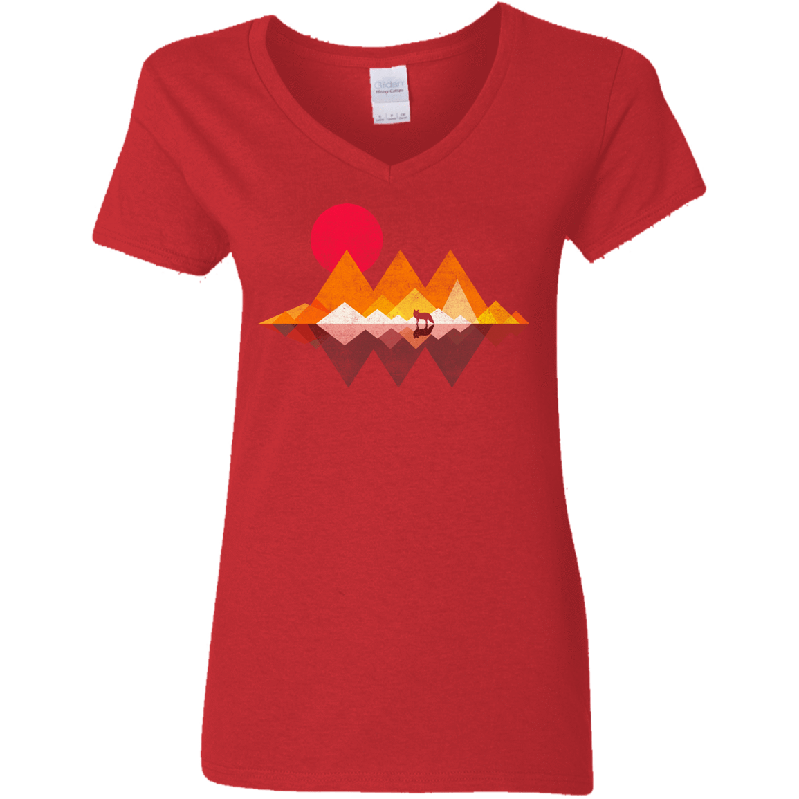 T-Shirts Red / S Wolflands Women's V-Neck T-Shirt