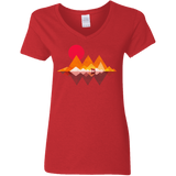 T-Shirts Red / S Wolflands Women's V-Neck T-Shirt