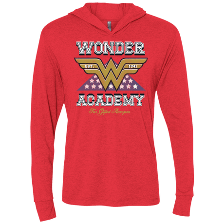 T-Shirts Vintage Red / X-Small Wonder Academy Triblend Long Sleeve Hoodie Tee