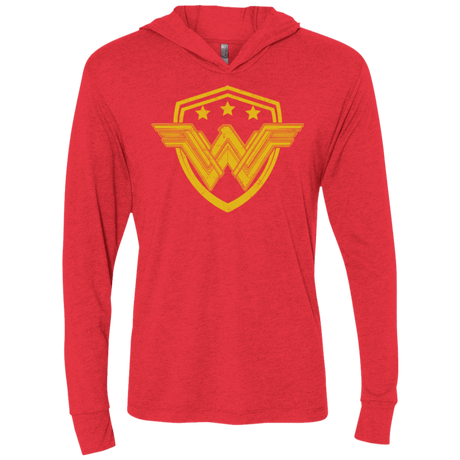 T-Shirts Vintage Red / X-Small Wonder Eagle Triblend Long Sleeve Hoodie Tee
