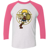 T-Shirts Heather White/Vintage Pink / X-Small Wonder Peach Triblend 3/4 Sleeve