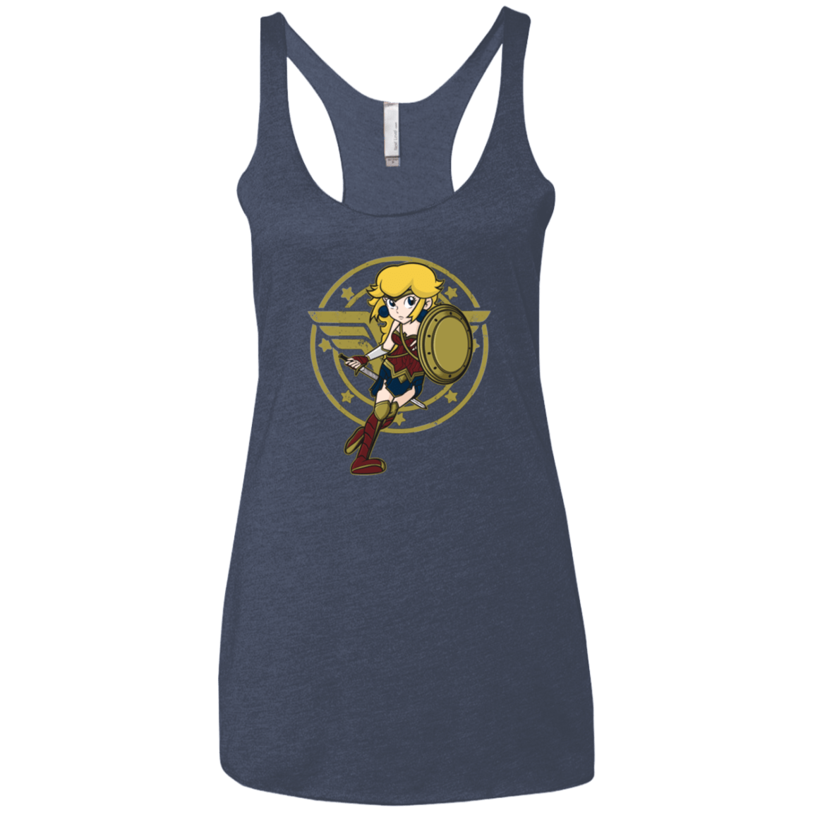 T-Shirts Vintage Navy / X-Small Wonder Peach Women's Triblend Racerback Tank