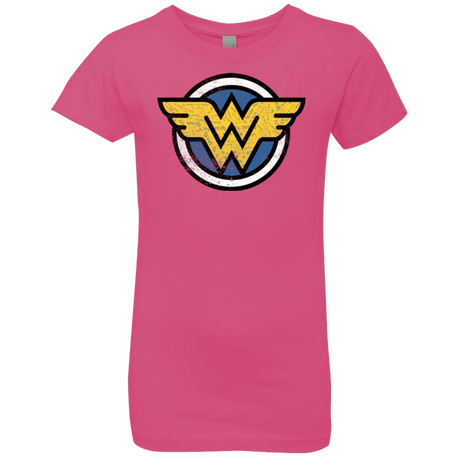 T-Shirts Hot Pink / YXS WONDER WOMAN Girls Premium T-Shirt