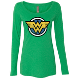 T-Shirts Envy / Small WONDER WOMAN Women's Triblend Long Sleeve Shirt