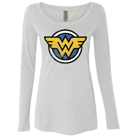 T-Shirts Heather White / Small WONDER WOMAN Women's Triblend Long Sleeve Shirt