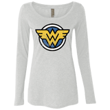 T-Shirts Heather White / Small WONDER WOMAN Women's Triblend Long Sleeve Shirt