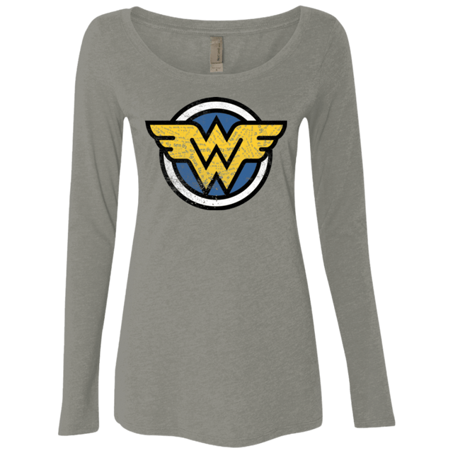 T-Shirts Venetian Grey / Small WONDER WOMAN Women's Triblend Long Sleeve Shirt