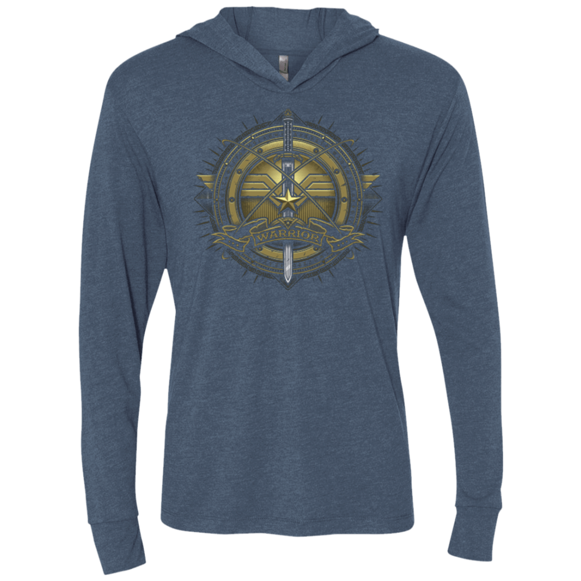 T-Shirts Indigo / X-Small Wonderfull Warrior Triblend Long Sleeve Hoodie Tee