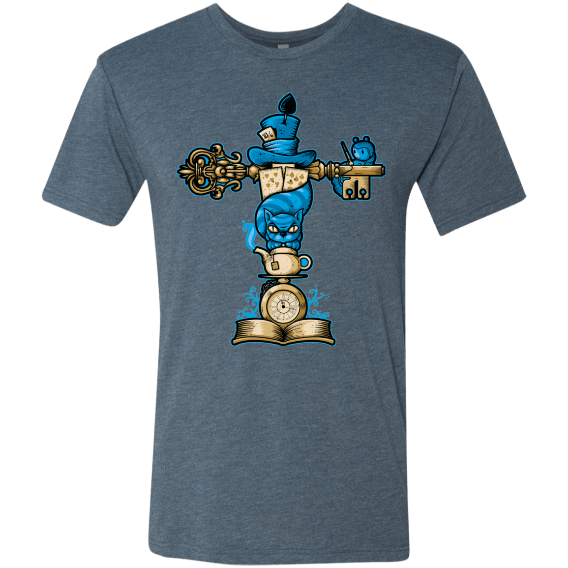 T-Shirts Indigo / Small Wonderland Totem Men's Triblend T-Shirt