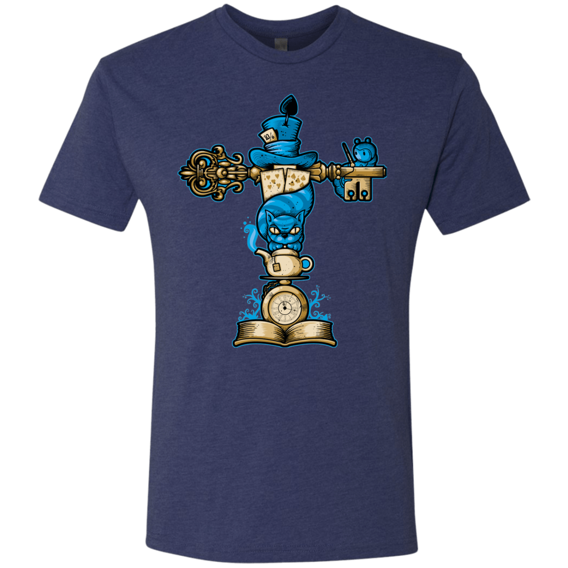 T-Shirts Vintage Navy / Small Wonderland Totem Men's Triblend T-Shirt