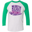 T-Shirts Heather White/Envy / X-Small Wonka Purple Men's Triblend 3/4 Sleeve