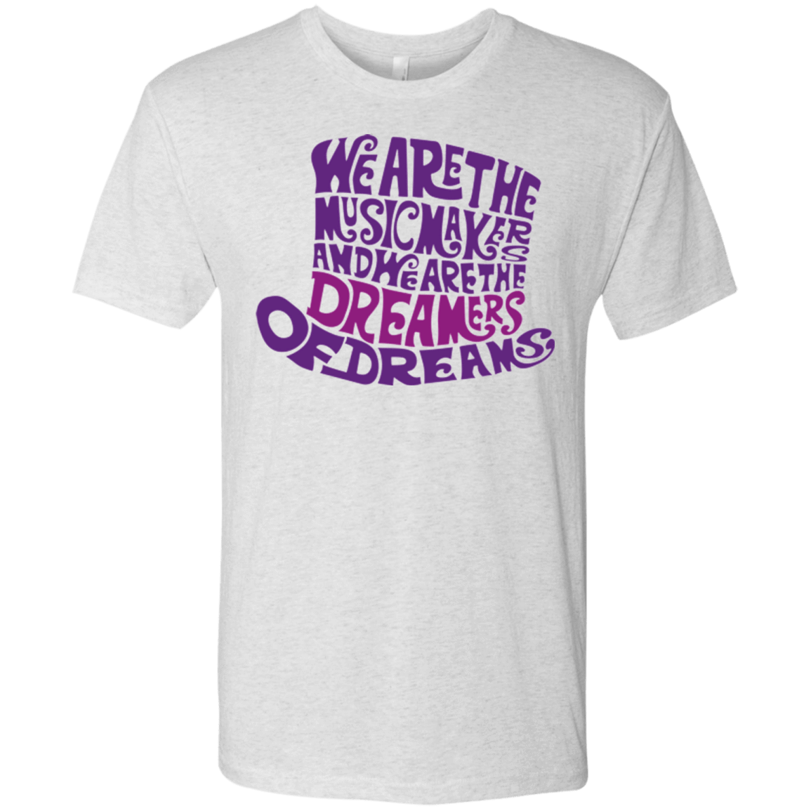 T-Shirts Heather White / Small Wonka Purple Men's Triblend T-Shirt