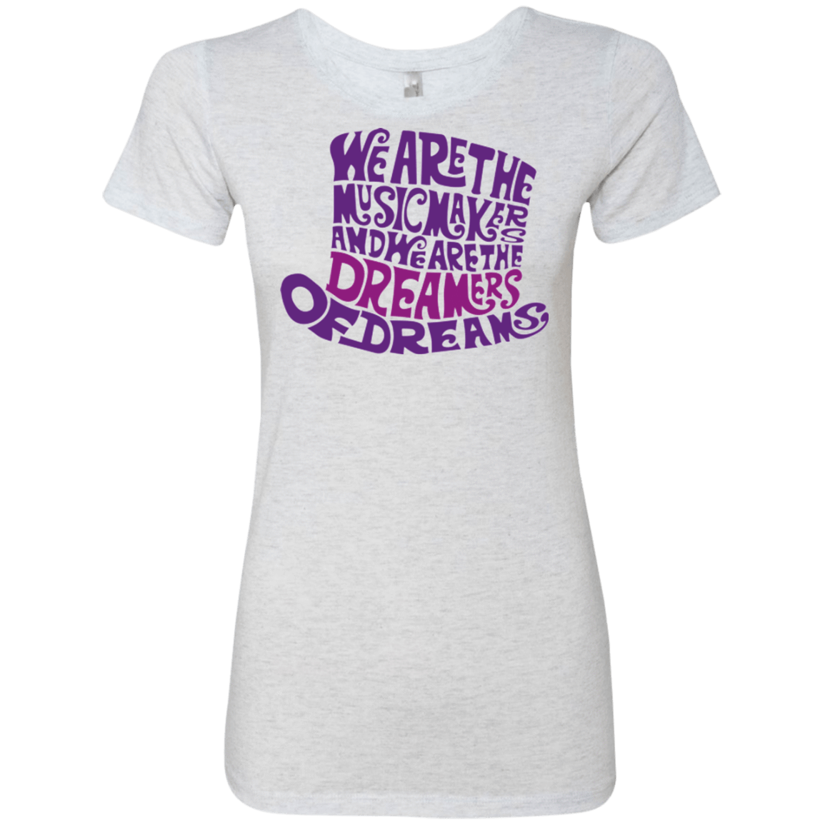 T-Shirts Heather White / Small Wonka Purple Women's Triblend T-Shirt