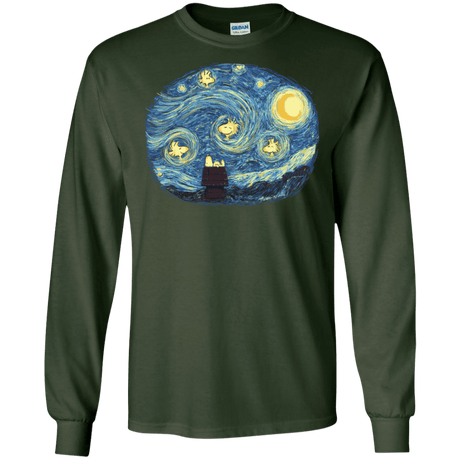 T-Shirts Forest Green / S Woody Night Men's Long Sleeve T-Shirt