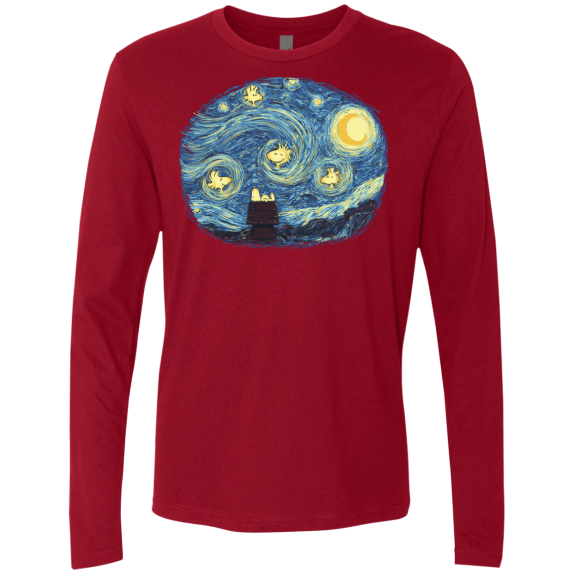 T-Shirts Cardinal / S Woody Night Men's Premium Long Sleeve