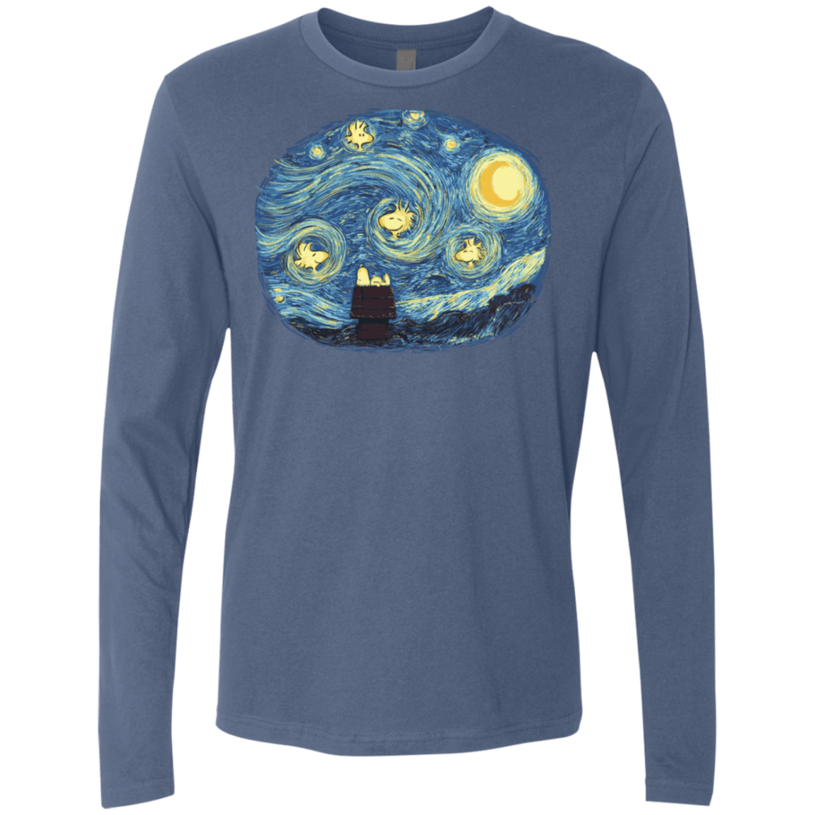 T-Shirts Indigo / S Woody Night Men's Premium Long Sleeve