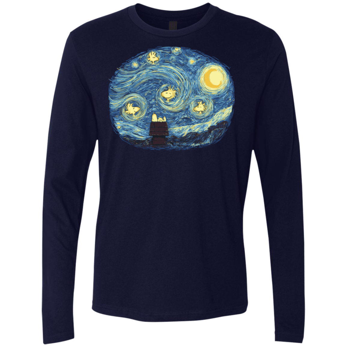 T-Shirts Midnight Navy / S Woody Night Men's Premium Long Sleeve