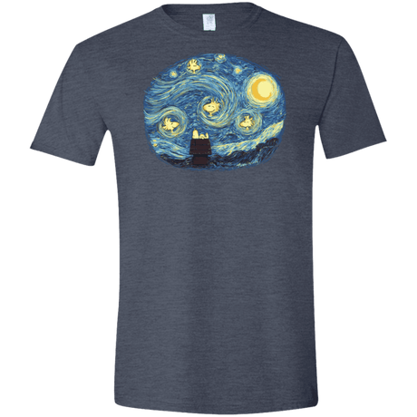 T-Shirts Heather Navy / S Woody Night Men's Semi-Fitted Softstyle