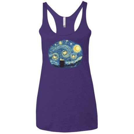 T-Shirts Purple Rush / X-Small Woody Night Women's Triblend Racerback Tank