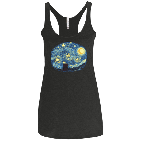 T-Shirts Vintage Black / X-Small Woody Night Women's Triblend Racerback Tank