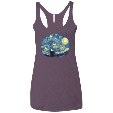 T-Shirts Vintage Purple / X-Small Woody Night Women's Triblend Racerback Tank