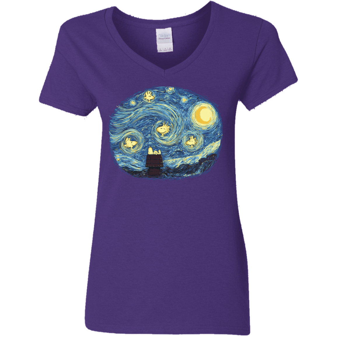 T-Shirts Purple / S Woody Night Women's V-Neck T-Shirt