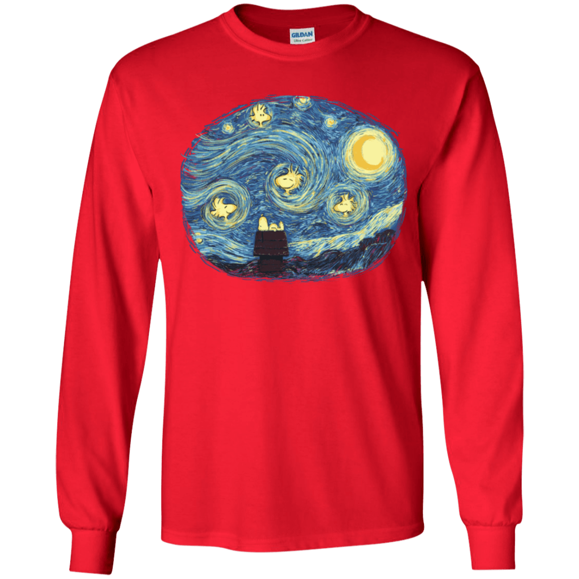 T-Shirts Red / YS Woody Night Youth Long Sleeve T-Shirt