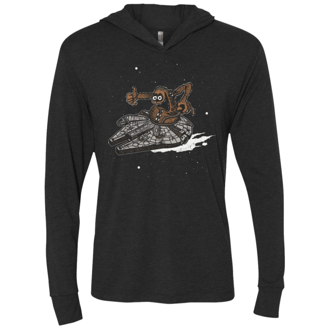 T-Shirts Vintage Black / X-Small Wook Fink Triblend Long Sleeve Hoodie Tee