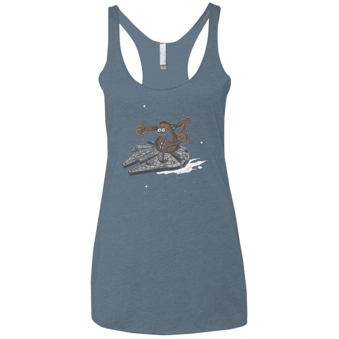 T-Shirts Indigo / X-Small Wook Fink Women's Triblend Racerback Tank