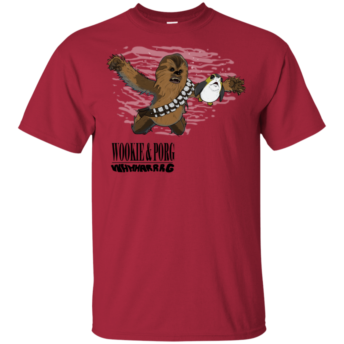 T-Shirts Cardinal / S Wookie and Porg T-Shirt