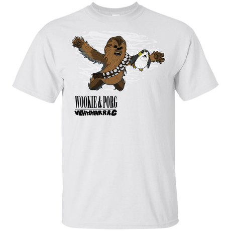T-Shirts White / S Wookie and Porg T-Shirt