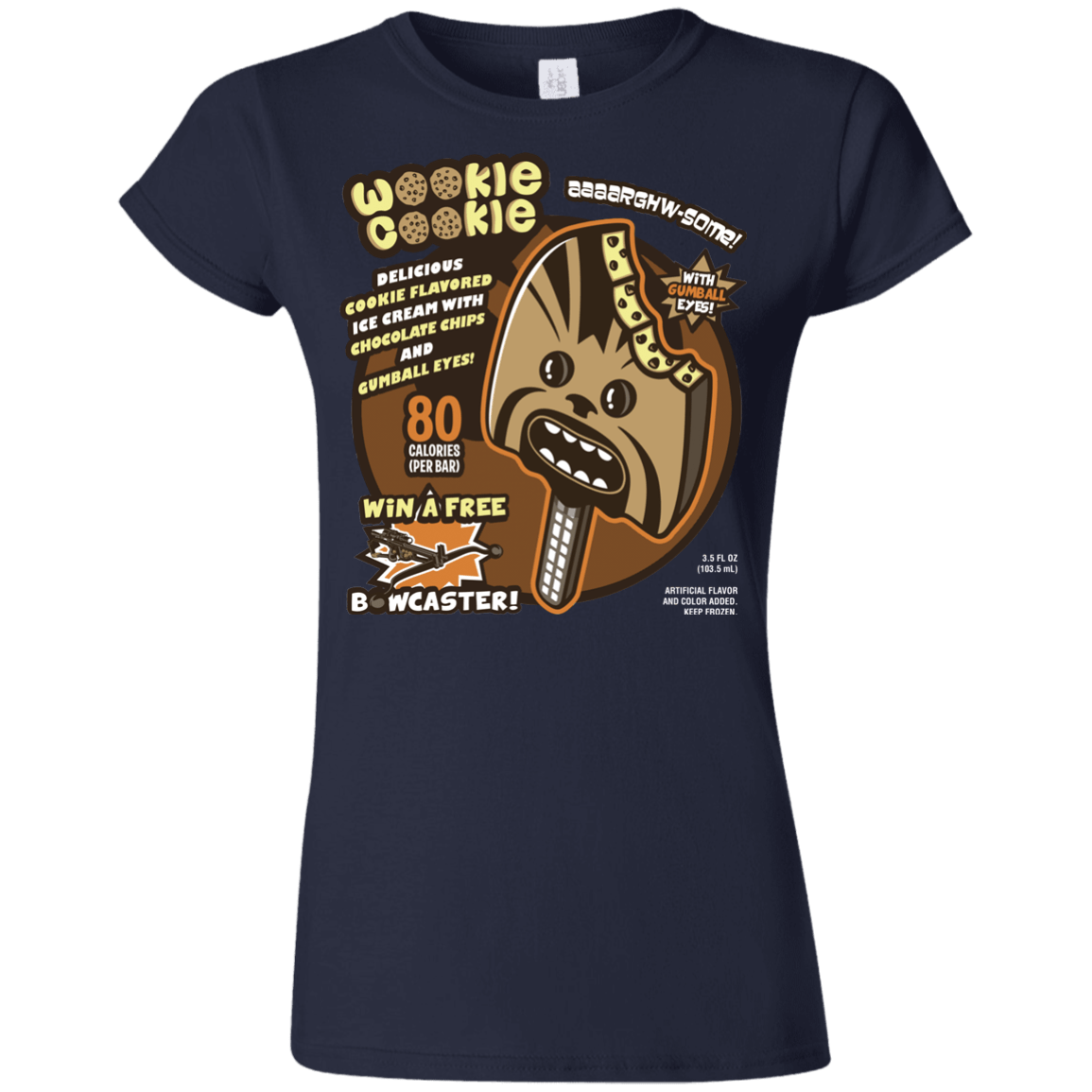 T-Shirts Navy / S Wookie Cookie Junior Slimmer-Fit T-Shirt