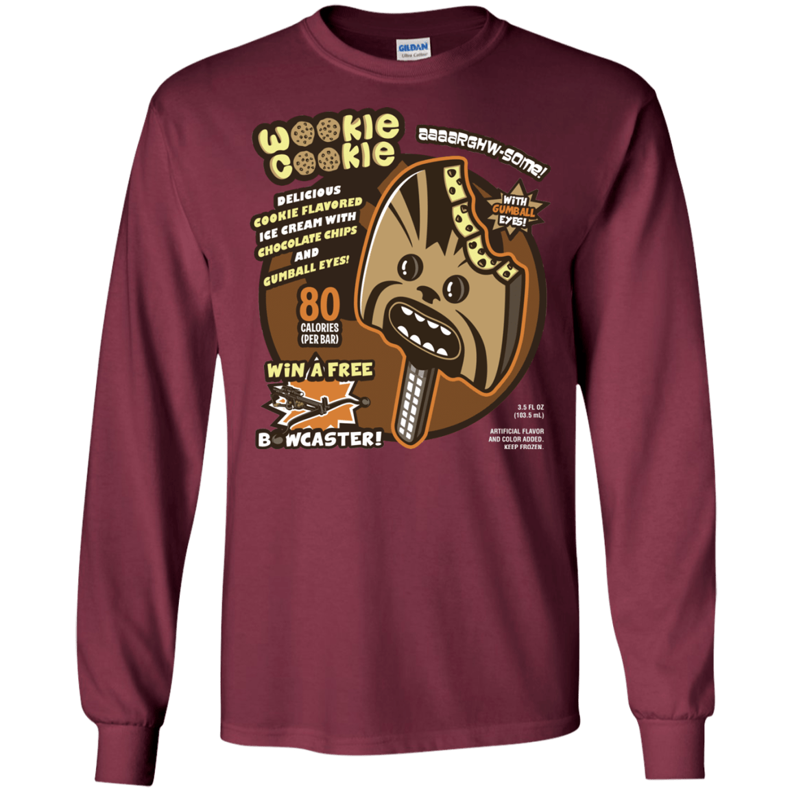 T-Shirts Maroon / S Wookie Cookie Men's Long Sleeve T-Shirt