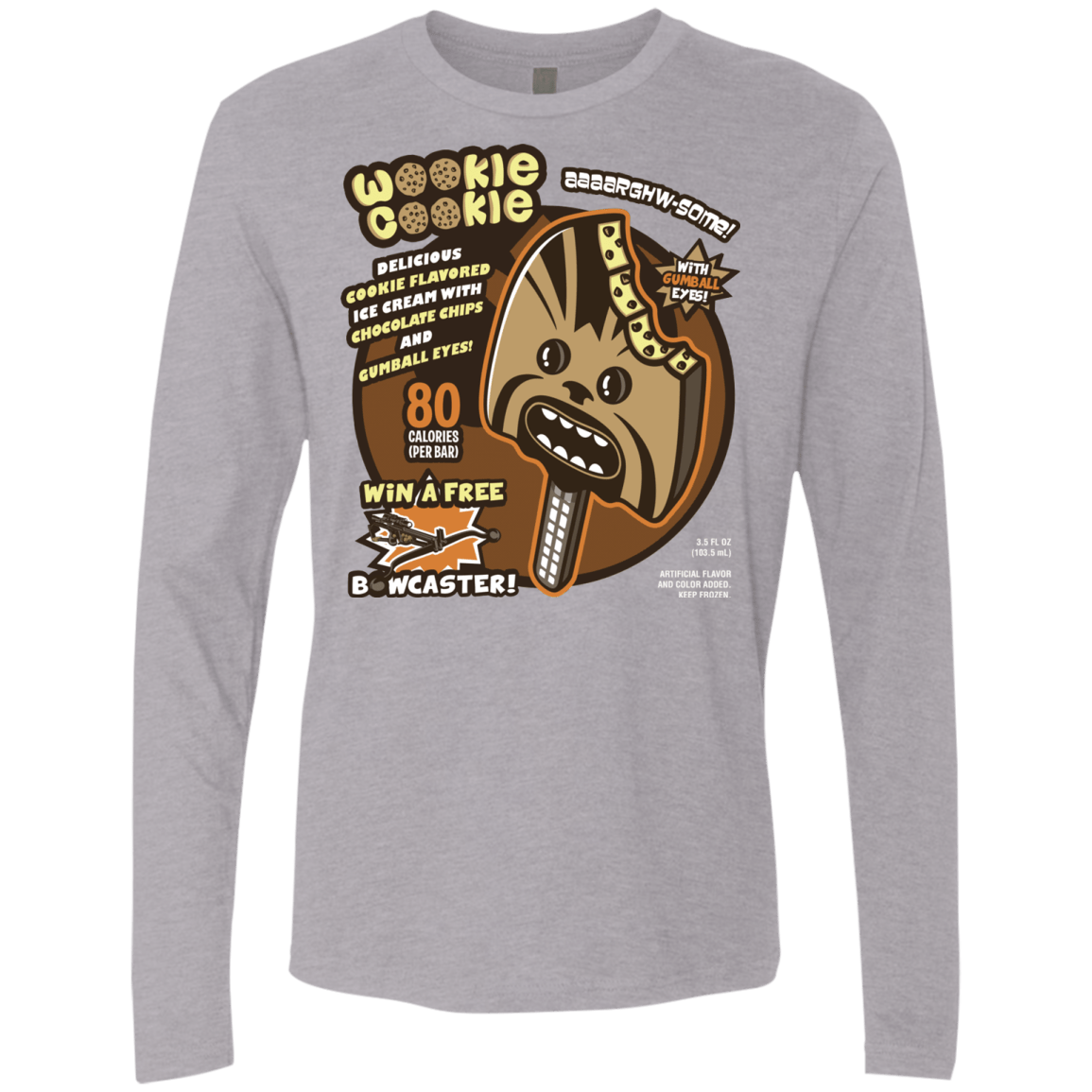 T-Shirts Heather Grey / S Wookie Cookie Men's Premium Long Sleeve